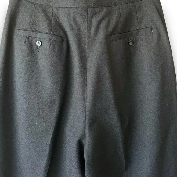 Liz Claiborne Lizsport  Wool Lined Trousers Women's 8 Black Pleated High Waist - Picture 6 of 9